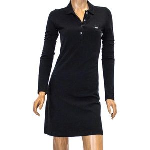 Lacoste Polo Dress Black Size 36 (size small)